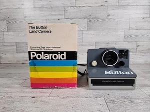 Vintage Polaroid "The Button" Land Camera SX-70 Film Instant USA Made w/ Box - Picture 1 of 8