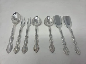 Lote de 7 cubiertos de plata Interlude Wm Rogers International para servir - Imagen 1 de 5