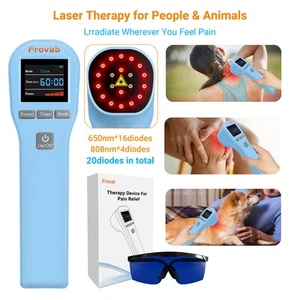 20 Diodes 808nm 650nm LLLT Cold Laser 880mW for Deep Tissue & Skin Inflammation - Picture 1 of 18