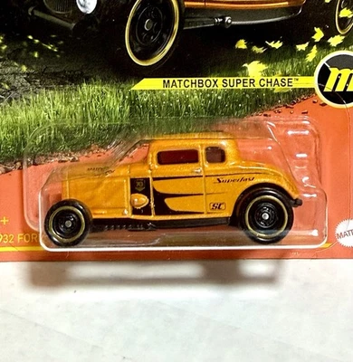 RARO Matchbox SUPER CHASE 1932 Ford Cupé Modelo B Treasure Hunt con Protector Foto 1 de 4