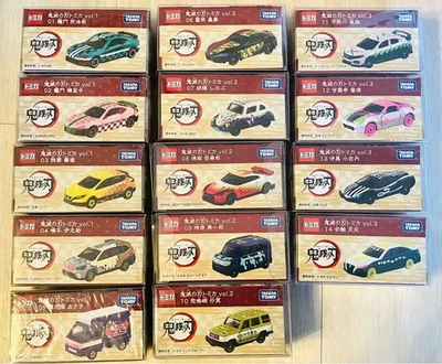 19-car set including bonus, and , Tomica Demon Slayer 1-14 complete set, all in - Image 1 of 4