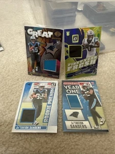Ja’Tavion Sanders Lot Of 4 Rookie Patch Cards - Picture 1 of 9