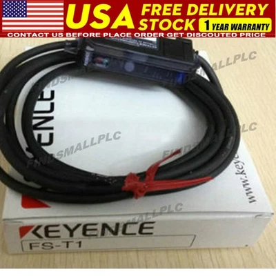 ONE NEW KEYENCE FS-T1 Fiber Optic Sensor in box spot stock - Image 1 of 3