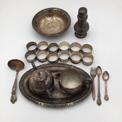 Juego de crema y azucarero vintage WM Rogers plateado y más Foto 1 de 4