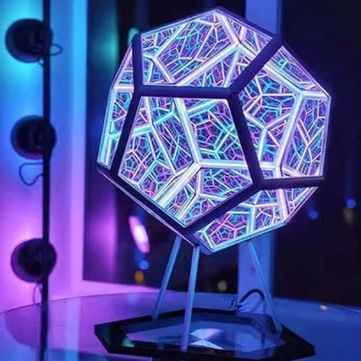 Dodecahedron Night Light Infinity Dodecahedron Color Art Light LED Night Light ‹ - Image 1 of 4