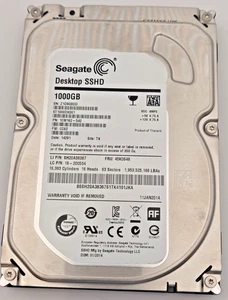 Seagate SSHD ST1000DX001 3.5" 1TB 7200RPM SATA Internal Solid State Hard Drive - Picture 1 of 11