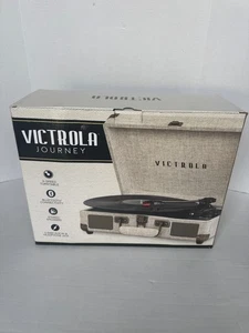 Victrola Journey+ Signature Turntable Record Player – (Cream Linen) - Picture 1 of 7
