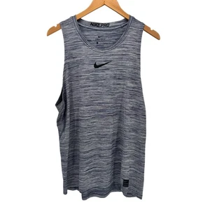 Camiseta sin mangas Nike Pro para hombre grande azul gris jaspeado Dri Fit ropa deportiva AQ7879-011 - Imagen 1 de 9