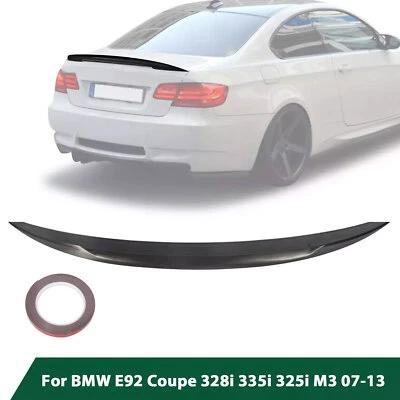 Rear Trunk Spoiler Wing Black ABS For 2007-2013 BMW E92 Coupe 328i 335i M3 - Image 1 of 4