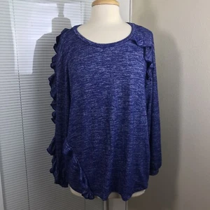 Nueva túnica de colección America de manga larga Lighr tejida azul precio de regulación $59.50 - Imagen 1 de 3