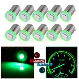 10X Green BA9S LED SMD 1895 DASH INSTRUMENT PANEL CLUSTER Ash Light Bulbs New - Picture 1 of 5