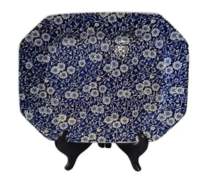 Crownford China Company England Vintage Blue Calico LRG 11.25" Serving Platter - Picture 1 of 4