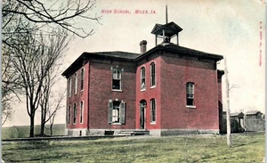 1909 IA Postcard High School Miles Iowa 1900s Dandy Time - Picture 1 of 2