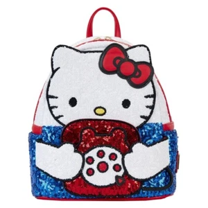 Loungefly Hello Kitty 50th Anniversary Sequin Mini Backpack Sanrio New With Tags - Picture 1 of 4