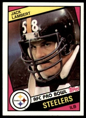 1984 Topps Jack Lambert BEAUTY Steelers #167 *Noles2148* - Image 1 of 2