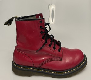 patent cherry red doc martens