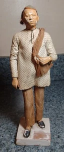 Clay Krishnangar Man Sculpture Figurine By Jadunath Pal Circa 1870 - Picture 1 of 24