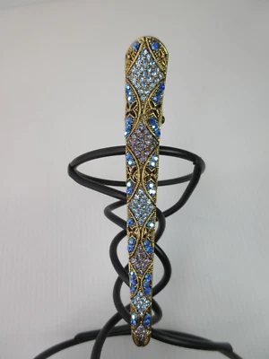 Vintage Art Deco Style Rhinestone Scarf Clip (Goldtone) 5.25" Long - Image 1 of 4