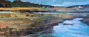 Chris Long The Long Painter Original Painting 'Maine Plein Air No.3' 4"x9" - Picture 1 of 3