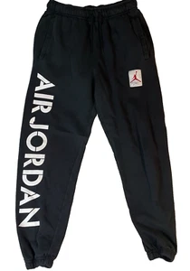 Nike Air Jordan AJ4 Flight Black/University Red Fleece Jogger Sweatpants Size S - Picture 1 of 3