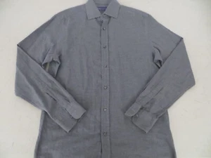 Ralph Lauren Purple Label Italy Gray 100% Cotton Button Up Shirt Size 15.5 - Picture 1 of 9