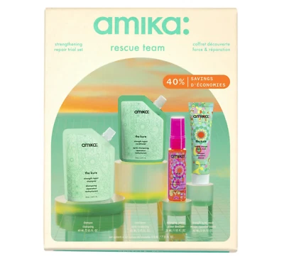Amika The Kure Shampoo & Conditioner- Rescue Team - 4 Piece Travel Size Box 2025 - Image 1 of 4