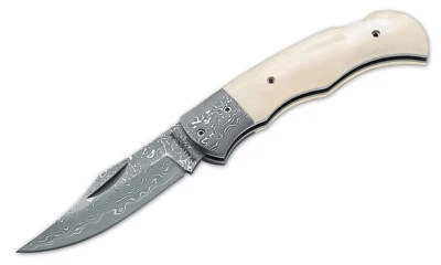 Cuchillo de Bolsillo BOKER MAGNUM® Hueso Damasco 3.07" Hoja Damasco Backlock 01MB180DAM Foto 1 de 4