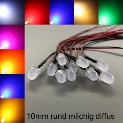 verkabelte LEDs verschiedene Ausführungen und Farben inkl. Widerstände 15cm - Bild 1 von 3
