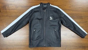 47th Grammy Awards Black & White Official Leather Bomber Jacket 2005 Size Medium - Picture 1 of 10