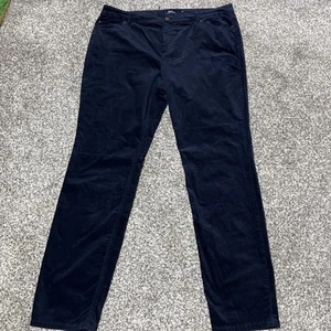 Boden LADIES Velvet/Velour Soho Skinny Pants T0220 SIZE UK 20L US 16L Navy Blue - Picture 1 of 10