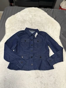 Giacca western donna blu denim bottoni Susan Graver nuova taglia small - Foto 1 di 9