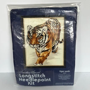 Vtg Candamar Design Tiger Walk Something Special Longstich Needlepoint Kit 30207 - Picture 1 of 9