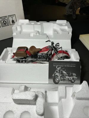 DIECAST 1942 HARLEY DAVIDSON INDIAN 442 MOTORCYCLE 1:10 SCALE by FRANKLIN MINT - Image 1 of 4