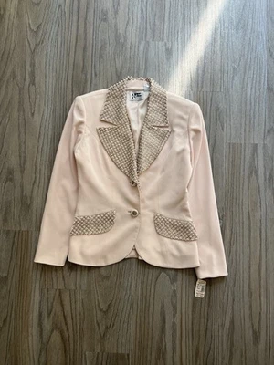 Chaqueta Niteline Della Roufogali Vintage Rosa Cuentas Chanel Talla 4 Foto 1 de 4