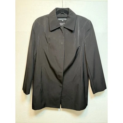 Anne Klein Black Rain Jacket  - Size Large - Classic Style! - Image 1 of 4