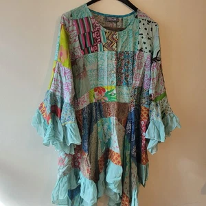 Vintage Jordash Tunic Top Pixie Sleeves Floaty Hippie Hippy SIZE 16 - Picture 1 of 10
