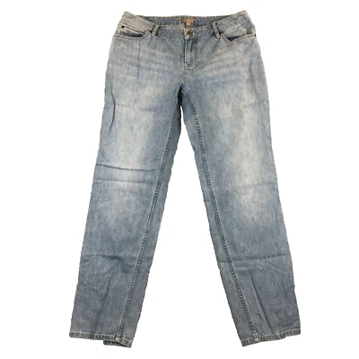 Pantalones de mezclilla J. Jill Boyfriend azules para mujer 10 piernas rectas lavado claro Foto 1 de 4