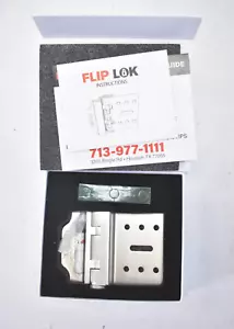 FlipLok High Security Door Lock Silver Keyless Lock Residential 1670lbs Pressure - Picture 1 of 5