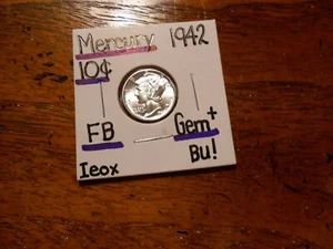 1942 Mercury Dime Gem BU+ TERRIFIC!!!!!! Full Bands!!!!! NICE++++++ - Picture 1 of 4