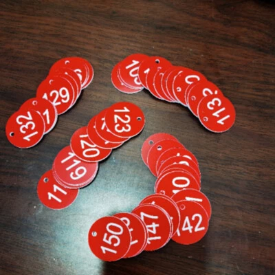1-200 Engraved Number Discs Restaurant Table Tags Gym Locker Pub Club Hotels - Image 1 of 4