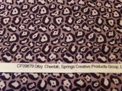 33" X 44" VINTAGE CHEETAH DITZY por PRIMAVERA ALGODÓN NUEVO #6992 Foto 1 de 3