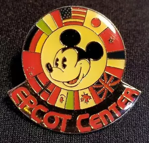 DISNEY Pin EPCOT Center Mickey & World Showcase Country Flags WDW 1980's - Picture 1 of 3