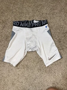 Nike Pro Youth Medium White Hyperstrong Compression Baseball Sliding Shorts - Picture 1 of 10