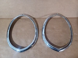 1939 Studebaker Champion Commander & President Headlight Rim Trim Ring NOS PAIR* - Picture 1 of 15