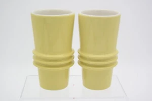 HALL Vintage Earthenware Yellow drinking glasses, tumblers Pair - Picture 1 of 5
