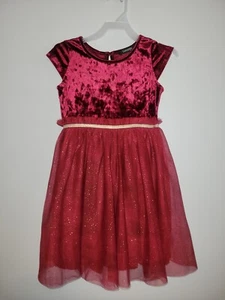 Girls Red Tutu Dress With Velour Top - Size 6 Small - Picture 1 of 2