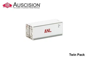 Auscision (CON-187) ANL V2 20' Container - HO Scale Twin Pack - Picture 1 of 2
