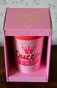 Depesche ISOLIERBECHER in Papp-Box, 350 ml, "QUEEN OF THE DAY", Neu - Picture 1 of 1