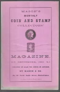 Vintage Settembre 1869 Mason's Monete e Timbri Mensile ORIGINALE - Foto 1 di 1