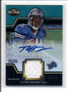 TITUS YOUNG 2011 TRIPLE THREADS ROOKIE JERSEY AUTOGRAPH AUTO #28/50 AH6805 - Picture 1 of 1